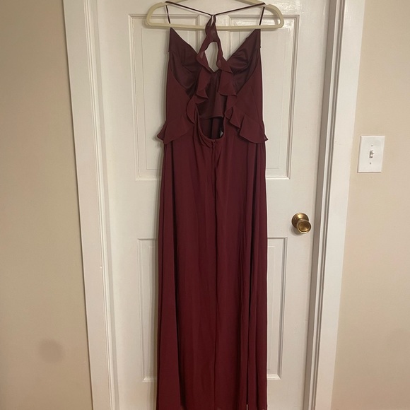 David’s bridal Chiffon Ruffle Empire Waist Dress - Picture 3 of 4